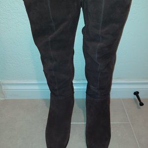 Womens Suede Slouch Boots
